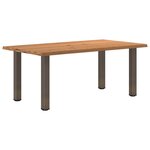 vidaXL Table à manger marron clair bois de chêne massif rectangulaire