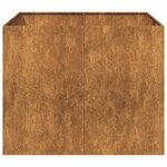 vidaXL Jardinière rouillé 100x100x80 cm acier inoxydable