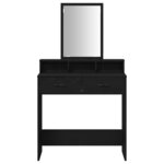 vidaXL Coiffeuse Chêne noir 79 x 41 x 140 cm Bois d'ingénierie