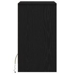 vidaXL Armoire de chevet LED 2 Pièces Chêne noir 38 x 34 x 61 cm