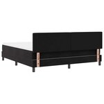 vidaXL Lit à ressorts avec matelas Noir 180 x 200 cm Velours