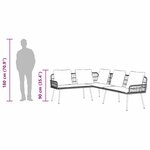 vidaXL Canapé avec coussin Marron 61.5 x 123 x 82cm Métal