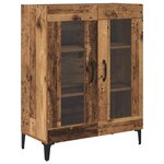 vidaXL Haut Armoire Bois Ancien 69 5 x 34 x 180 cm Bois d'ingénierie