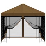 vidaXL Abri de jardin avec parois 3 x 3 m Taupe Polyester et Acier