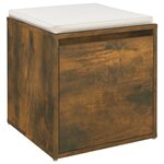 vidaXL Tiroir boîte Chêne fumé 40 5x40x40 cm Bois d'ingénierie