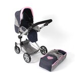 Bayer Chic 2000 587-26 - Poussette de poupée combinée JARA gris bleu foncé