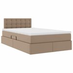 vidaXL Lit avec rangement et matelas Cappuccino 120 x 200 cm