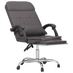 Fauteuil de massage inclinable de bureau informatique étude similicuir gris 02_0025404