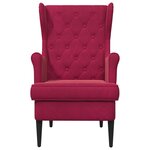 vidaXL Fauteuil Bordeaux Velours