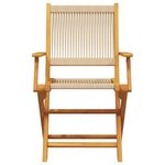 vidaXL Ensemble à manger de jardin 5Pièces beige polypropylène et bois