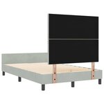 Cadre de lit vidaXL Gris clair 120x200 cm Velours