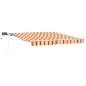 vidaXL Auvent Rétractable Jaune et Orange 350 x 250 cm Tissu et acier