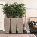 Lechuza jardinière cubico alto 40 all-in-one taupe brillant 18234