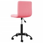 vidaXL Chaise pivotante de bureau Rose Velours
