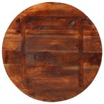 vidaXL Dessus de table Ø 70x3 8 cm rond bois massif de récupération