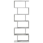 vidaXL Étagère séparatrice de pièce à 6 niveaux gris béton 70x24x193cm