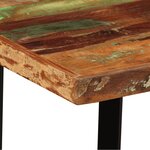 vidaXL Ensemble de bar 5 Pièces Bois massif recyclé et cuir véritable