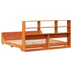 vidaXL Cadre de lit sans matelas cire marron 200x200cm bois pin massif
