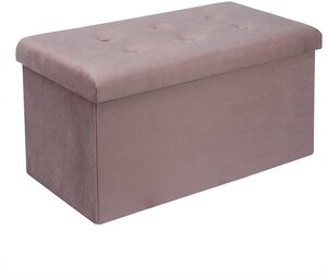 Tabouret avec espace de rangement revêtement amovible Qulina rose 19_0000095