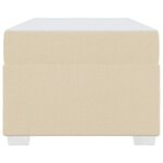 vidaXL Cadre de lit avec matelas Crème 100 x 200 cm tissu