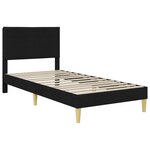 vidaXL Cadre de lit Noir 90 x 190 cm Polyester