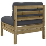 vidaXL Salon de jardin 8 Pièces avec coussins bois de pin imprégné