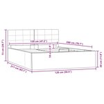 vidaXL Cadre de lit à rangement hydraulique Gris Similicuir 120x200 cm