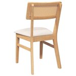 vidaXL Chaises à manger coussins 2 Pièces bois massif caoutchouc