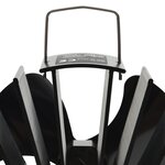 vidaXL Ventilateur de poêle alimenté par chaleur 3 pales Noir