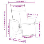 vidaXL Fauteuil inclinable avec repose-pieds taupe tissu
