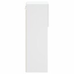 vidaXL Meuble TV avec lumières LED blanc 30 5x30x90 cm