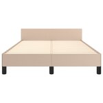 vidaXL Cadre de lit avec tête de lit cappuccino 120x190 cm similicuir