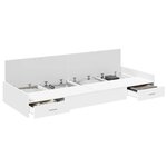 vidaXL Cadre de lit avec tiroir Blanc 80 x 200 cm Bois d'ingénierie