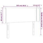 vidaXL Tête de lit à LED Gris clair 103x16x78/88 cm Velours