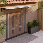 vidaXL Auvent de porte Noir et transparent 297 5x90 cm Polycarbonate
