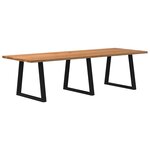 vidaXL Table à manger marron clair bois de chêne massif rectangulaire