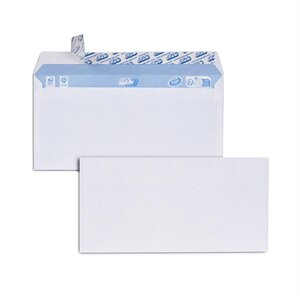 Paquet de 100 enveloppes blanches DL 110x220 80 g bande de protection GPV