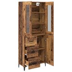 vidaXL Haut Armoire Bois Ancien 69 5 x 34 x 180 cm Bois d'ingénierie