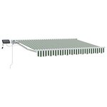 vidaXL Cadre de store manuel avec LEDs Vert et blanc 3 5 x 2 5 m