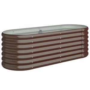 vidaXL Lit surélevé de jardin Acier galvanisé marron