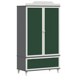vidaXL Armoire Tableau Noir ROROS Gris et blanc 90 x 45 x 165 cm