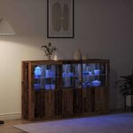 vidaXL Buffet Bois ancien 162 x 37 x 100 cm Bois d'ingénierie