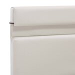 vidaXL Cadre de lit à rangement avec LED blanc similicuir 100x200 cm