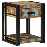 vidaXL Table de chevet 40x40x50 cm Bois massif récupéré