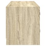 vidaXL Meuble TV avec portes en verre chêne sonoma 102x37x42 cm