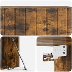 vidaXL Meuble TV mural 98 x 41 x 30 cm Chêne fumé Bois d'ingénierie