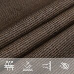 vidaXL Voile d'ombrage 160 g/m² Marron 3x3 m PEHD