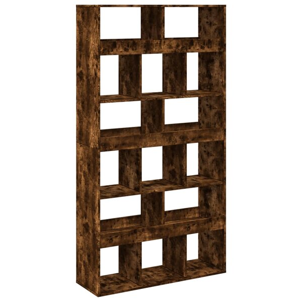 vidaXL Bibliothèque chêne fumé 100x33x187 5 cm bois d'ingénierie