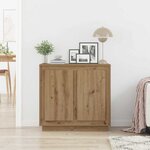 vidaXL Buffet en Chêne Artisan chêne artisanal 80 x 34 x 75 cm
