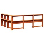 vidaXL Tête de lit de bibliothèque en forme de L bois massif de pin